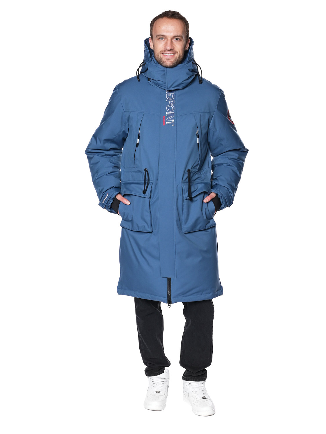 Пальто A-8911 Джинсовый